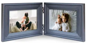 Jd Concept 719081587514 Double Horizontal Combo 4x6 Black Wood Art Picture Frame Foldable Opening 3