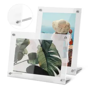 17060850931764 Jianwei 7x5 Acrylic Picture Frame 3 Pack Magnetic Clear Desk Frames