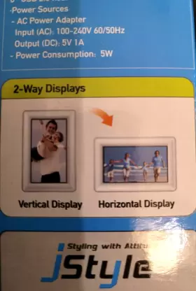071200747 Jwin Jp-127 White Digital Frame #071200747 New #3