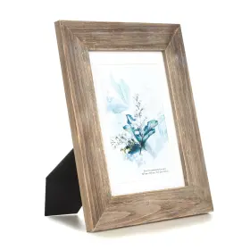 Kaiwin 772324690204 100% Solid Wood Brown 5x7 Picture Frame 1 Pack - Display 4x6 W