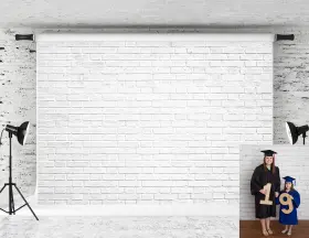 Chris-hj10187-d Kate 7x5ft White Brick Wall Photography Backdrops Portrait Photo Background P
