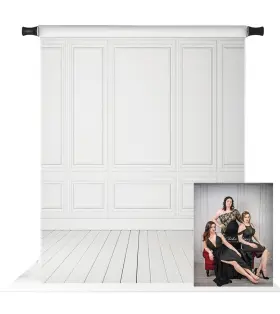 Chris-mr-1313-d Kate 5x7ft White Grey Wall Photography Backdrop Classic Vintage Texture Wood