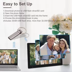 Kecag 603922384267 10.1 Inch Digital Picture Frame With 32gb Usb Flash Drive 1920x1080 Hd Ips S #3