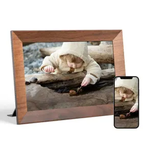 Cf102p-wood Kodak 10-inch Wifi Digital Picture Frame With 32gb Storage Ips Touch