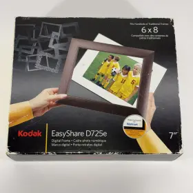 D725e Kodak Easyshare 7-inch 6x8 Digital Picture Frame 4 000 Photos New Open Box