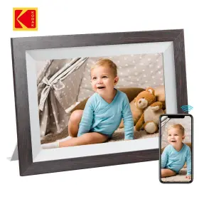 Koarcf106wt Kodak 10 Inch Wifi Digital Picture Frame Solid Wood 32gb Storage Touchscreen
