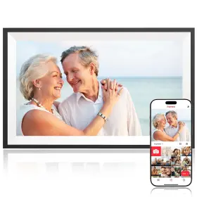 Koho 717021727617 Digital Picture Frame Frameo 15.6 Inch Large 15.6ftft Black With White
