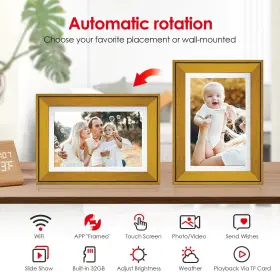 Wifi32gb Koho 767738528380 Frameo 10.1 Inch Digital Picture Frame Photo Frametouch Screenau #2