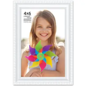Psty-4x6-wht-1 Langdon House 4x6 White Picture Frame Contemporary Wall Mount Or Tabl