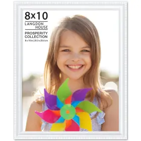 Psty-8x10-wht-1 Langdon House 8x10 White Picture Frame Contemporary Wall Mount Or Tab