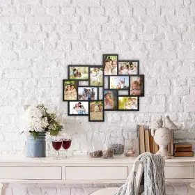 Hw0200067 Lavish Home Photo Frame Collage For Twelve 4x6-inch Pictures Black