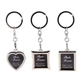 8541869588 Linble Photo Frame Keychain Set - 3pcs Stainless Steel Blank Picture Key Cha Inch