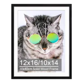 Llc-3040b1 Liphisfun 12x16 Picture Frame With 10x14 Mat Solid Wood Diamond Art Painting 30x4