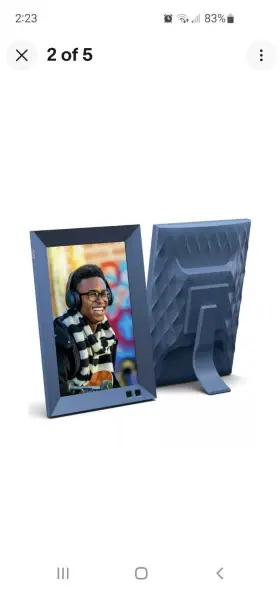 Lola 060156641828 New 8 Inch Wifi Smart Photo Digital Picture Frame Blue Wall Mount Free Standing #2