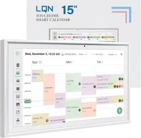 15ms16w1 Lqn Touchtime Smart Calendar 15.6 Inch Lcd Touchscreen Photo Frame Wi-fi White