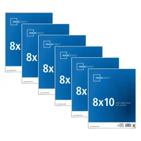 00044021237069 Mainstays 8x10 Front Loading Picture Frames White Set Of 6