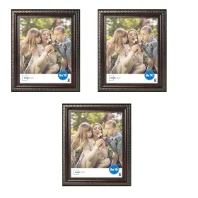 209774 Mainstays 3 Pack Mahogany 8x10 Decorative Tabletop Picture Frame