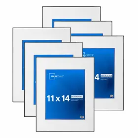 Ms1223343017217 Mainstays 11x14 Matted To 8x10 Front Loading Tabletop Picture Frame Black 6pc