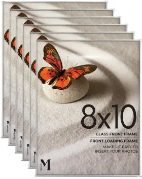 Mantello Essentials 810044590456 Clear Acrylic Frame - 8x10 Picture Frames Set Of 6 Modern
