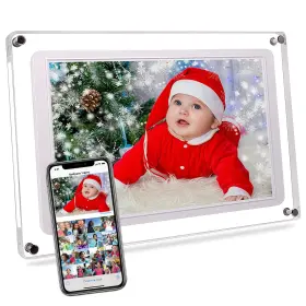 Maovz 738253219589 10.1-inch Wi-fi Digital Picture Frame With Frameo App - Acrylic Design