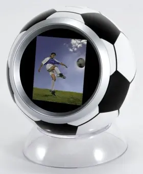 Sb1005 Mark Feldstein & Associates Soccer Ball Digital Photo Frame / Viewer Football Mac Pc New Old Stock In Box