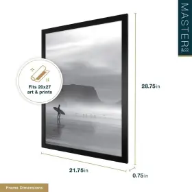 91755724 Master & Co. And 20 Inch X27 Echo Point Picture Frame Black Woodgrain Mdf Sawtooth #2