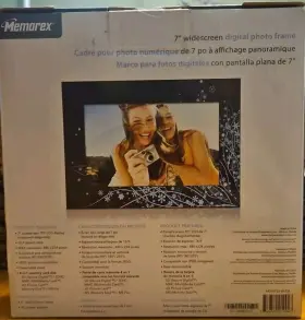 Memorex 749720012947 7 Inch Widescreen Digital Photo Frame Decorative Brown With Blue Accents #2