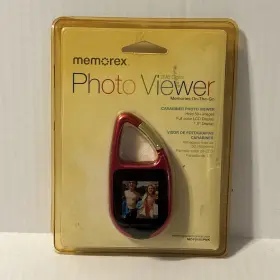 Mdf0151pnk Memorex Photo Viewer 2 Mb Digital 1.5 Inch Display Carabiner Mdf0151 Pink New