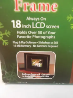 33189 Memory Works Touch Down Theme Digital Frame 1.8 In Lcd Screen Nib #2
