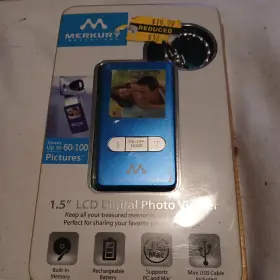 Mi-df0159 Merkury Innovations Nip 1.5 Inch Lcd Digital Photo Viewer Portable Keychain Blue