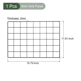 Metallixity 734301900751 Iron Wire Grid Panel Photo Pictures Display Holders Hanging Frame Black 16 Inch X12 #2