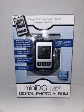 7254 Minidig Mini Dig 1.5 Inch Digital Photo Album Keychain 8mb Storage New