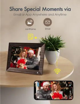 Moolink 810089903143 Digital Picture Frame 10.1 Inch Wifi Photo With Touch Screen Brown #2