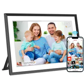 Moonka 705252421022 Frameo Digital Photo Frame 10.1-inch Wifi Picture Wit