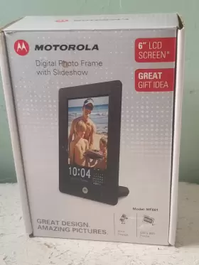 Mf601 Motorola Digital Photo Frame 6 Inch Lcd Screen With Slideshow Clock Slim Design