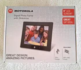 Mf801 Motorola Digital Photo Frame With Slideshow 8 Inch Lcd Screen Model Black