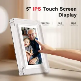 Mk005ar Movhia 5 Inch Wifi Acrylic Digital Picture Frame 1280x720 Hd Ips Touchscreen 32gb #2