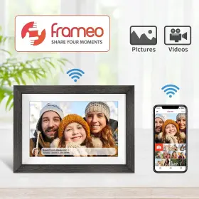 Mqqc 445026199162 Frameo 10.1 Inch Digital Picture Frame Wifi Smart Photo Wood Ips H #2