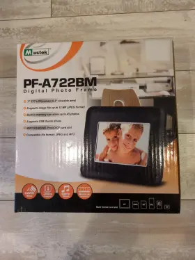 Pf-a722bm Mustek Digital Photo Frame 7 Inch Mp3 Music Holds 45 Pictures