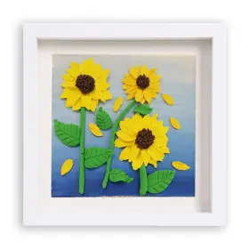 Necineci 715330441729 12x12 Shadow Box Frame In White With Soft Linen Back And Real Glass Wood Shado
