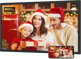 06942231802333 Nethgrow 32 Inch Fhd 64gb Extra Large Digital Picture Frame 1920x1080 Ips 1080p Photo Black