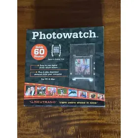 Neutrano 628857960201 Photowatch Watch Pc Mac Digital And Analog Time 60 Photos New