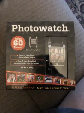 Neutrano 628857960409 Photowatch Picture Watch Usb Digital Analog Time 60 Photos Pc Mac