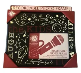 K87375 New View Gifts Voice Recording Photo Frame 6x4 Picture The Kids Memories Black