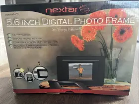 Nextar 714129925273 5.6 Digital Photo Frame Use With Sd Mmc Ms And Usb Black Woodgrain