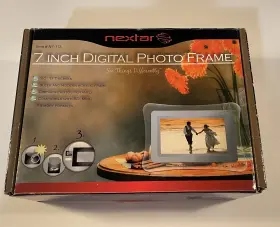 N7-113 Nextar 7 Inch Digital Photo Frame Acrylic Sd Card Slot White. New
