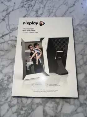 Nixplay 5060156642245 Touch Screen Smart Photo Frame- 10.1 Inch Screen- Polished Steel Frame