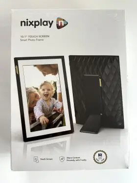W10pm Nixplay Wi-fi Digital Photo Frame 10.1 In Touch Smart Screen Lcd Black Brand New