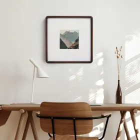 71574 No 12 Inch X12 Rounded Edge Brown Plastic Frame Matted For A 5 X5 Picture