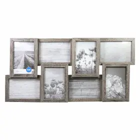 8-opening No 856845 4x6 Linear Gallery Collage Picture Frame Rustic Gray
